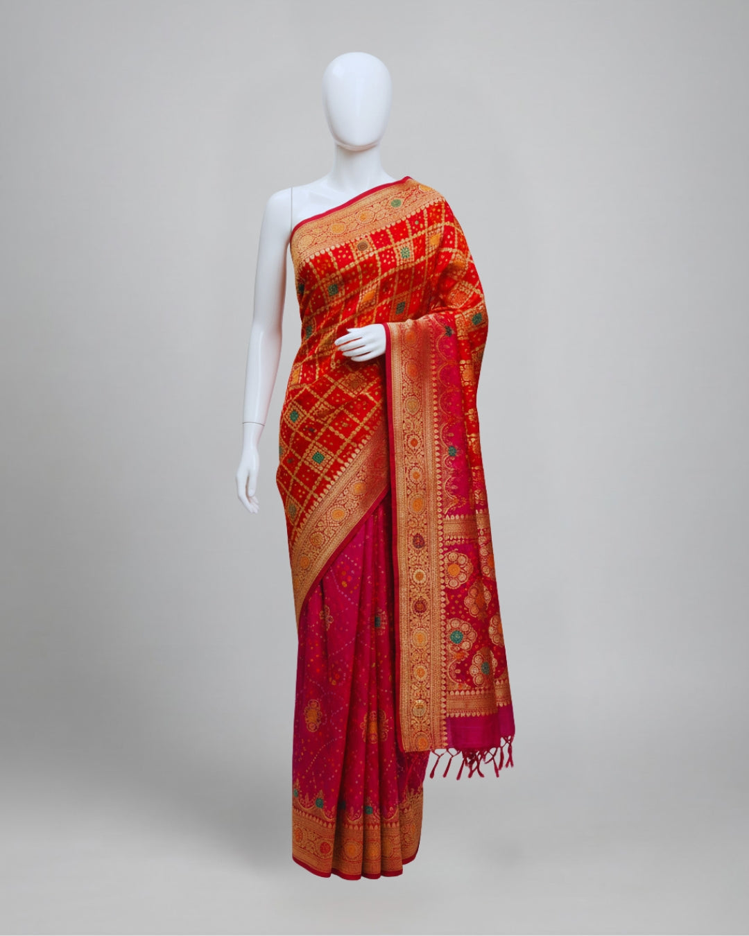 Pure Georgette Bandhani Sarees