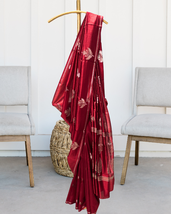 Sindhura-Grit Heritage Silk