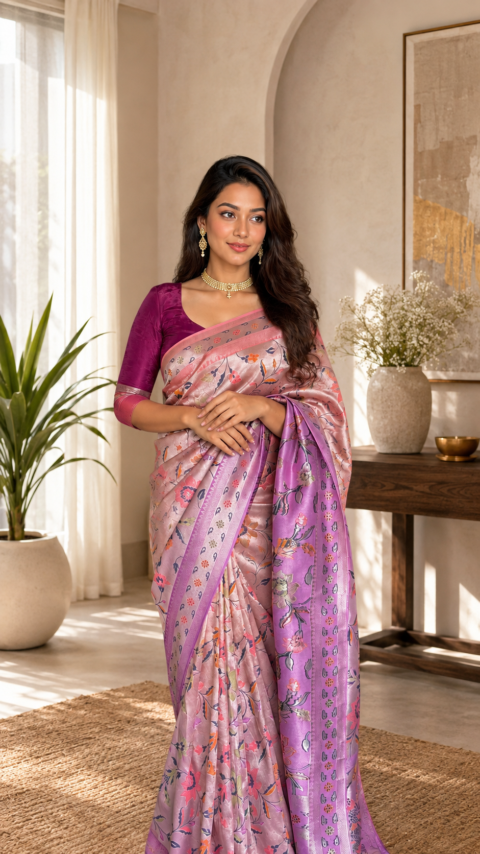 Katan Tissue Saree