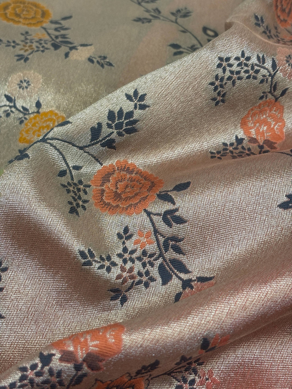 Kattan Tissue Ethereal Blossom Brocade saree