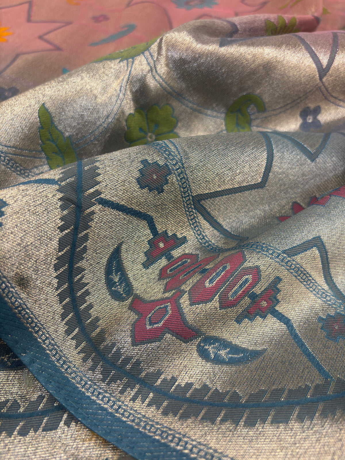 Kattan Tissue Saree Nakshatra Jaal Weave