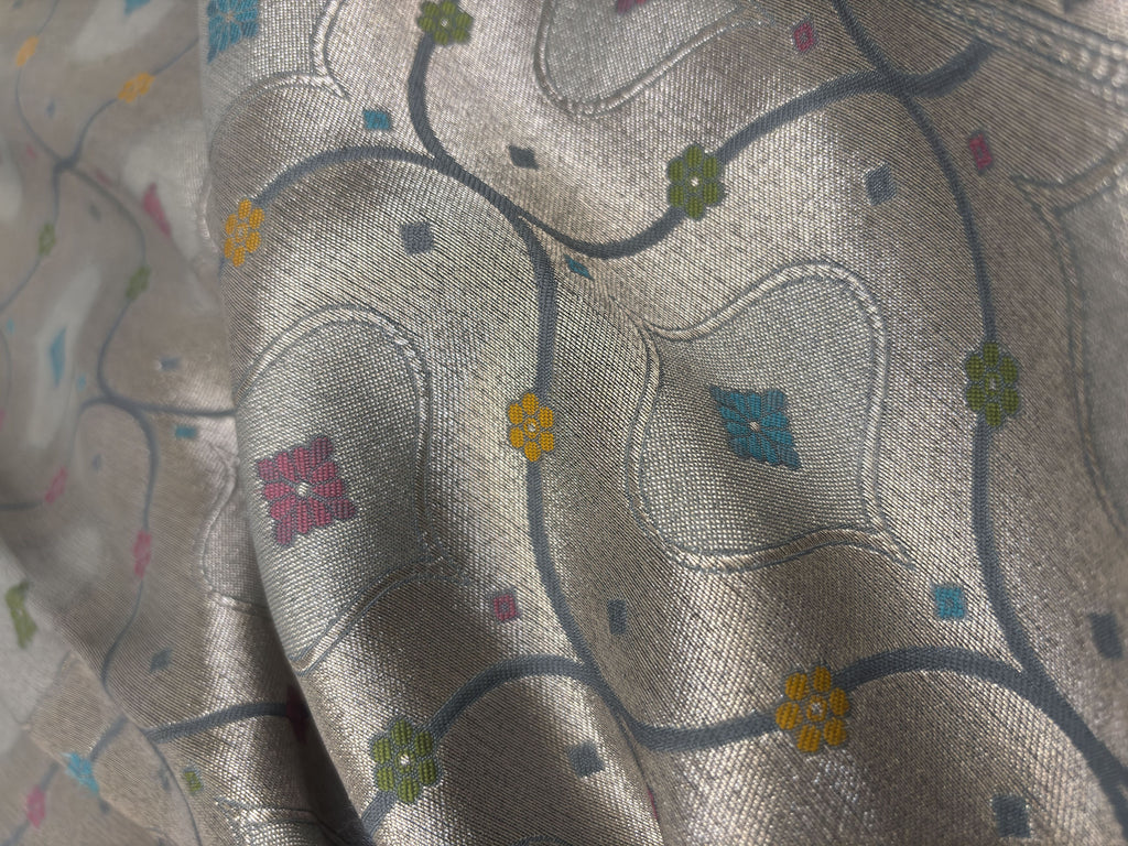 Kattan Tissue Floral Brocade Saree