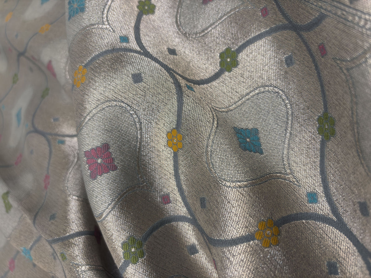 Kattan Tissue Floral Brocade Saree