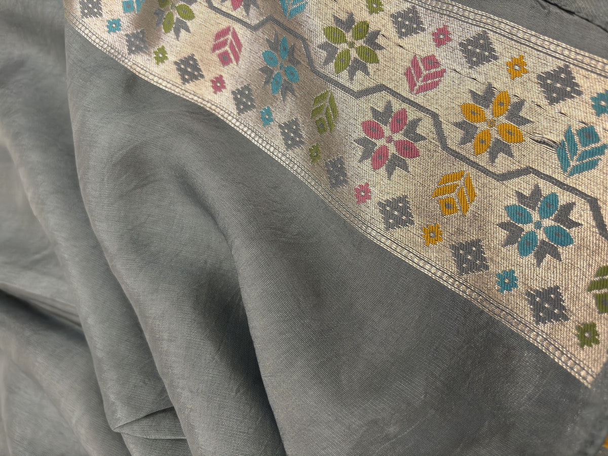 Kattan Tissue Floral Brocade Saree