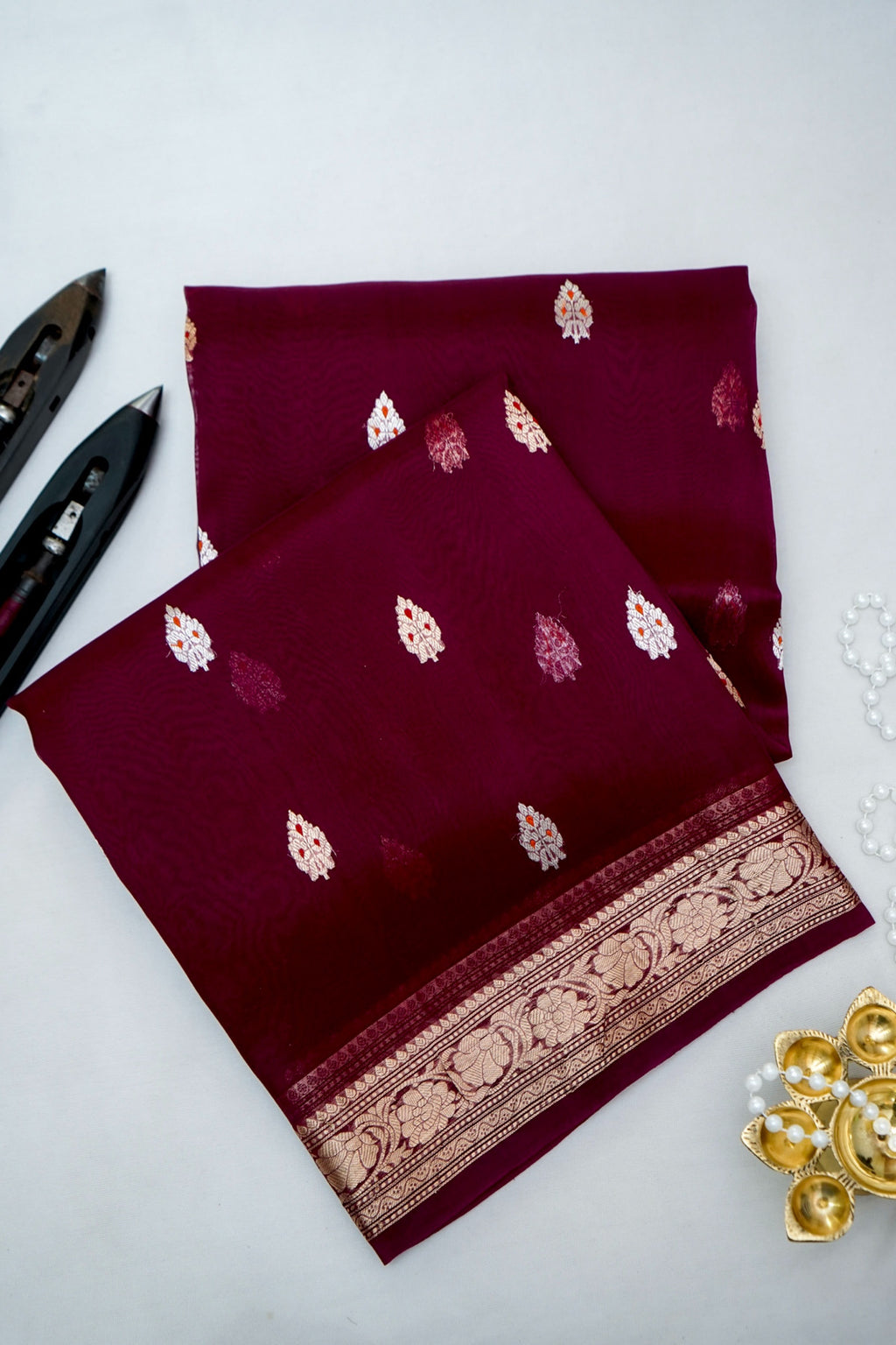 Burgundy Glaze Organza