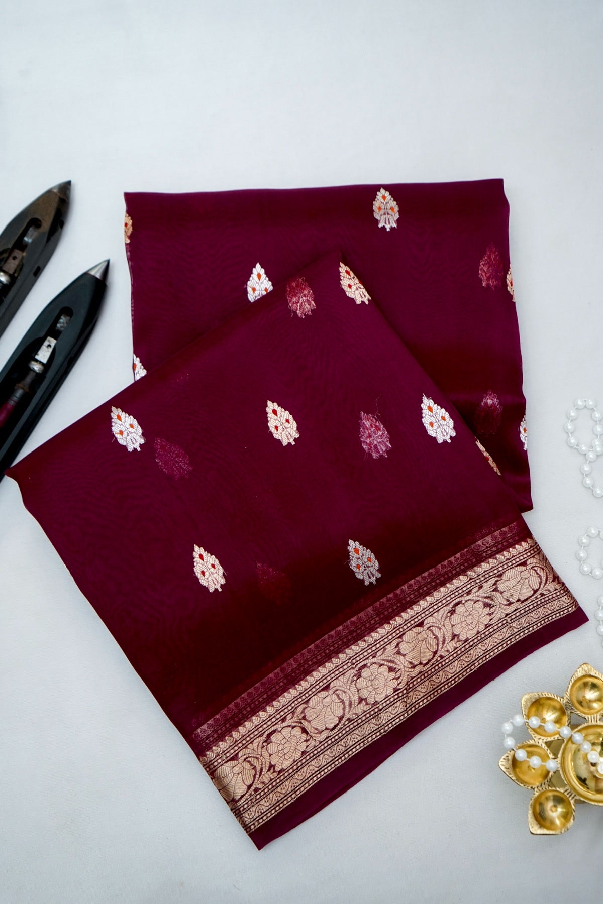 Burgundy Glaze Organza
