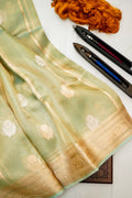 Aquamarine Shimmer Silk