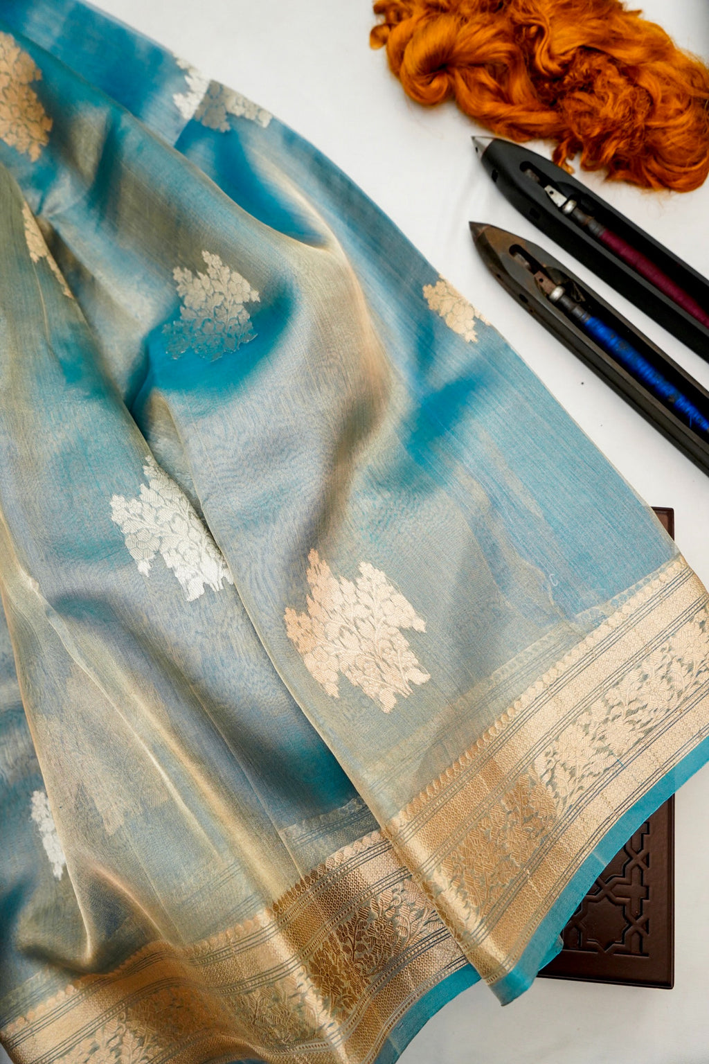 Cyan Metallic Dew Sheer