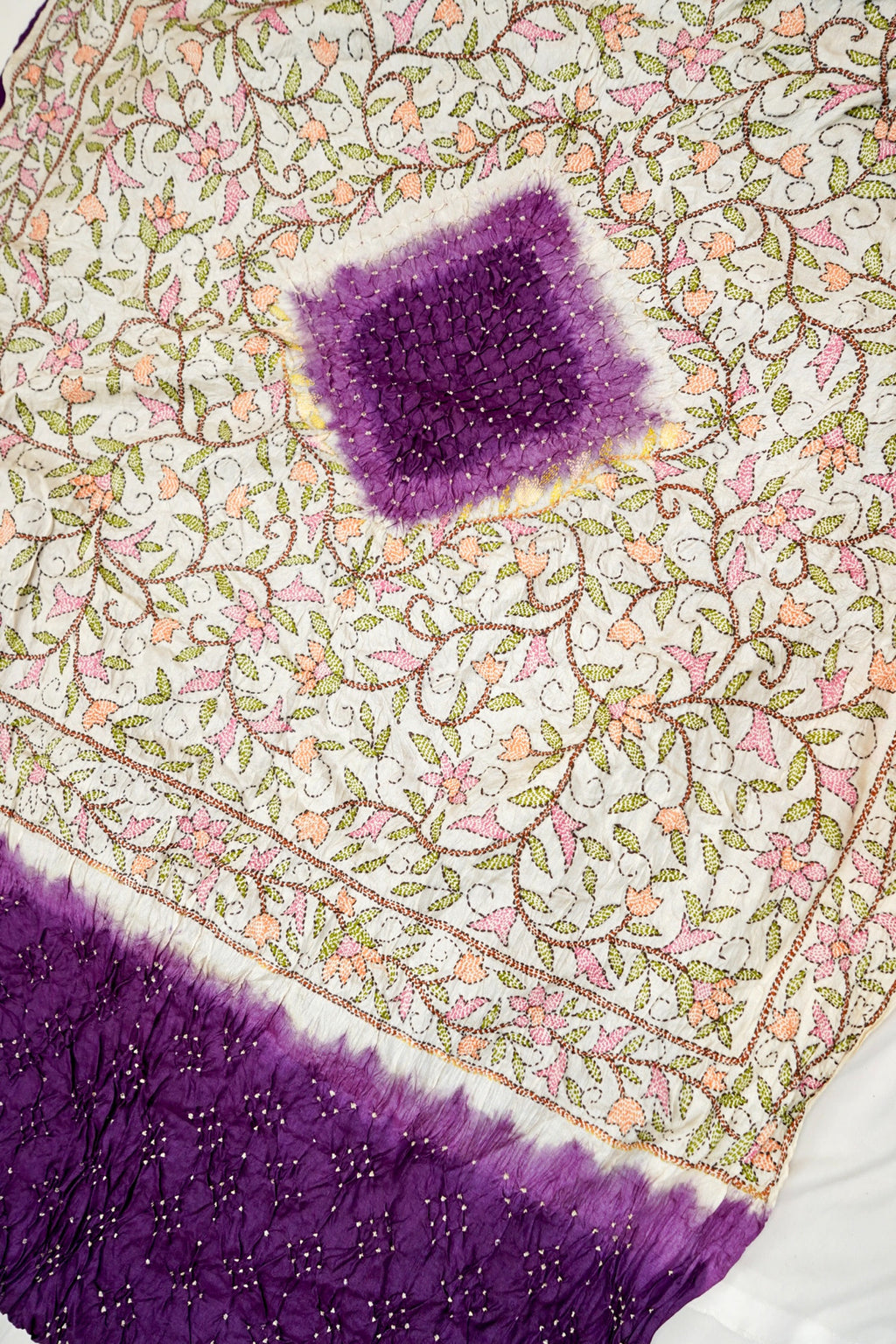 Imperial Violet Kantha-Tussar