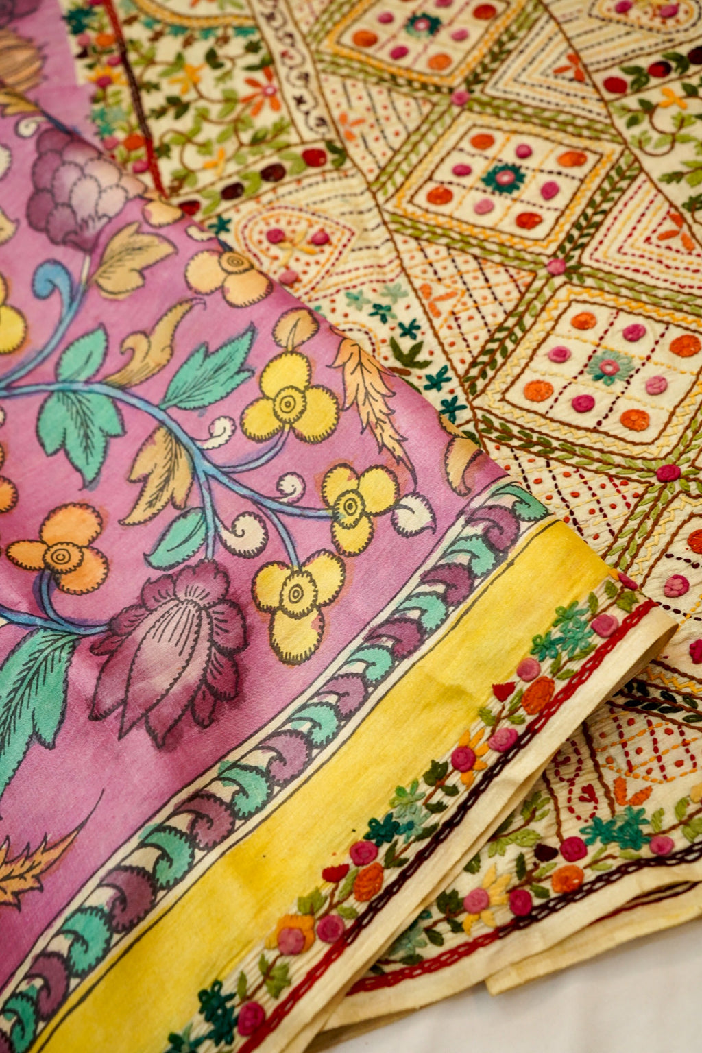 Platinum Slate Kalamkari