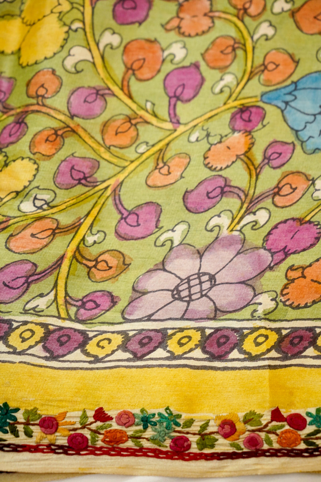 Platinum Slate Kalamkari