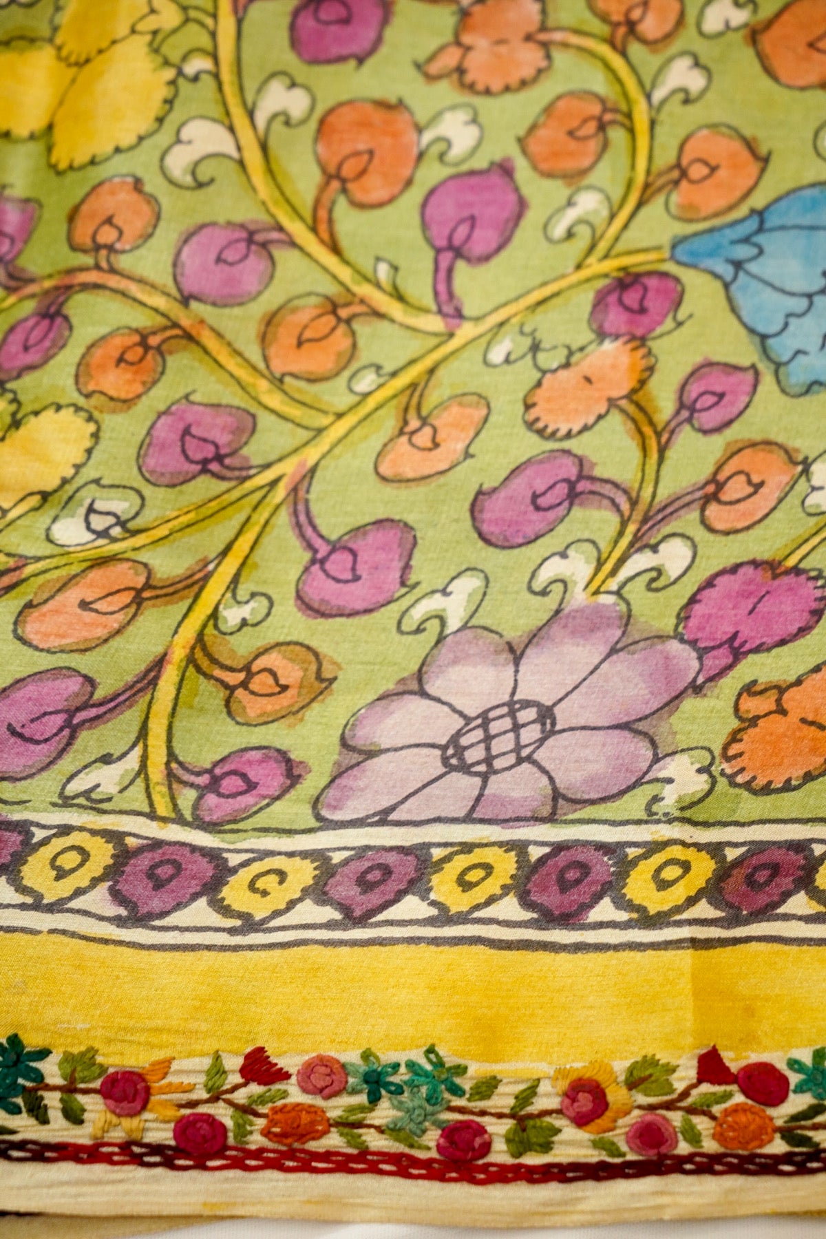 Platinum Slate Kalamkari