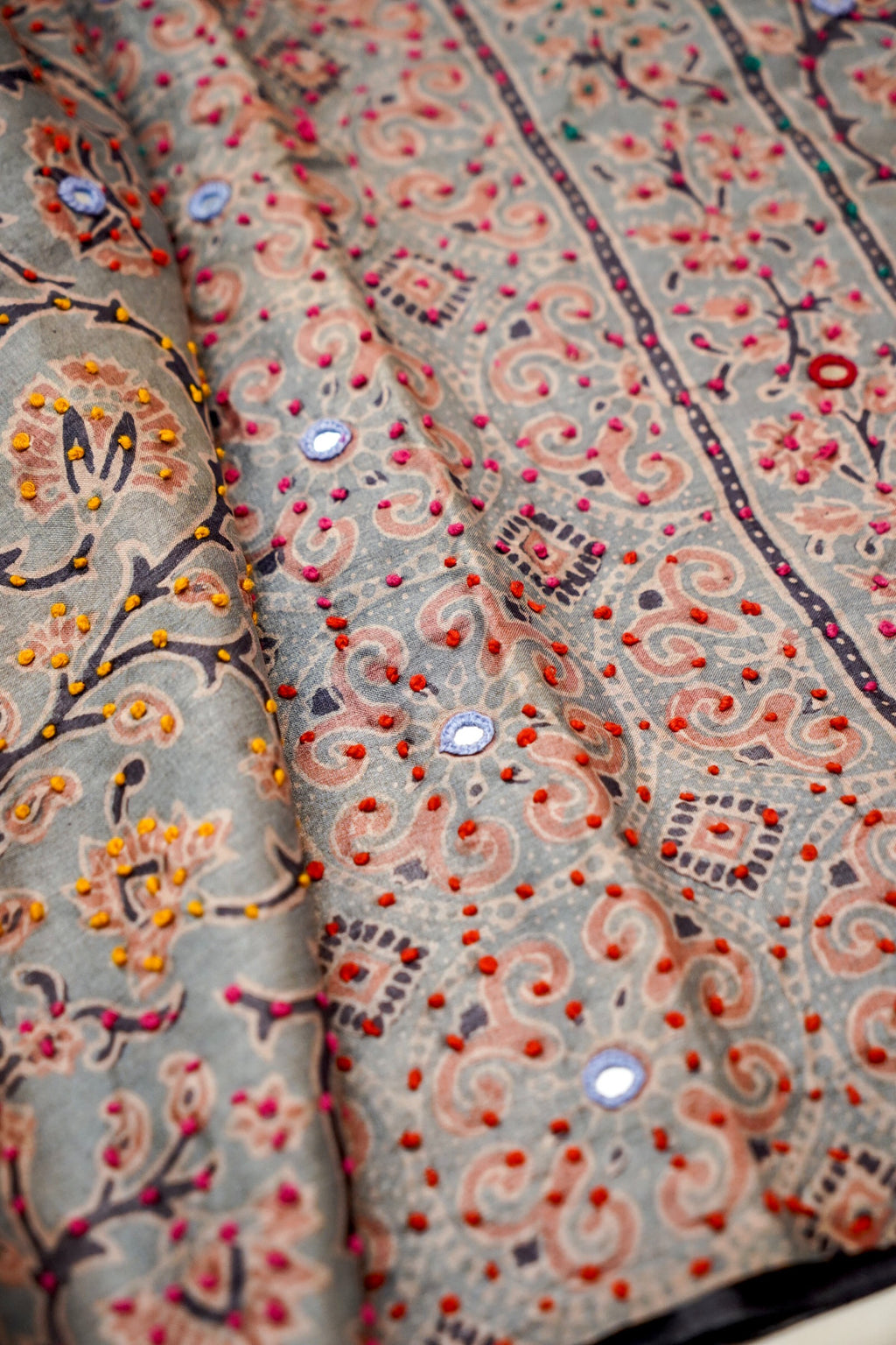 Platinum Slate Kalamkari