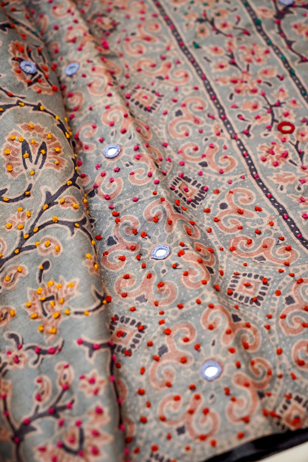 Platinum Slate Kalamkari