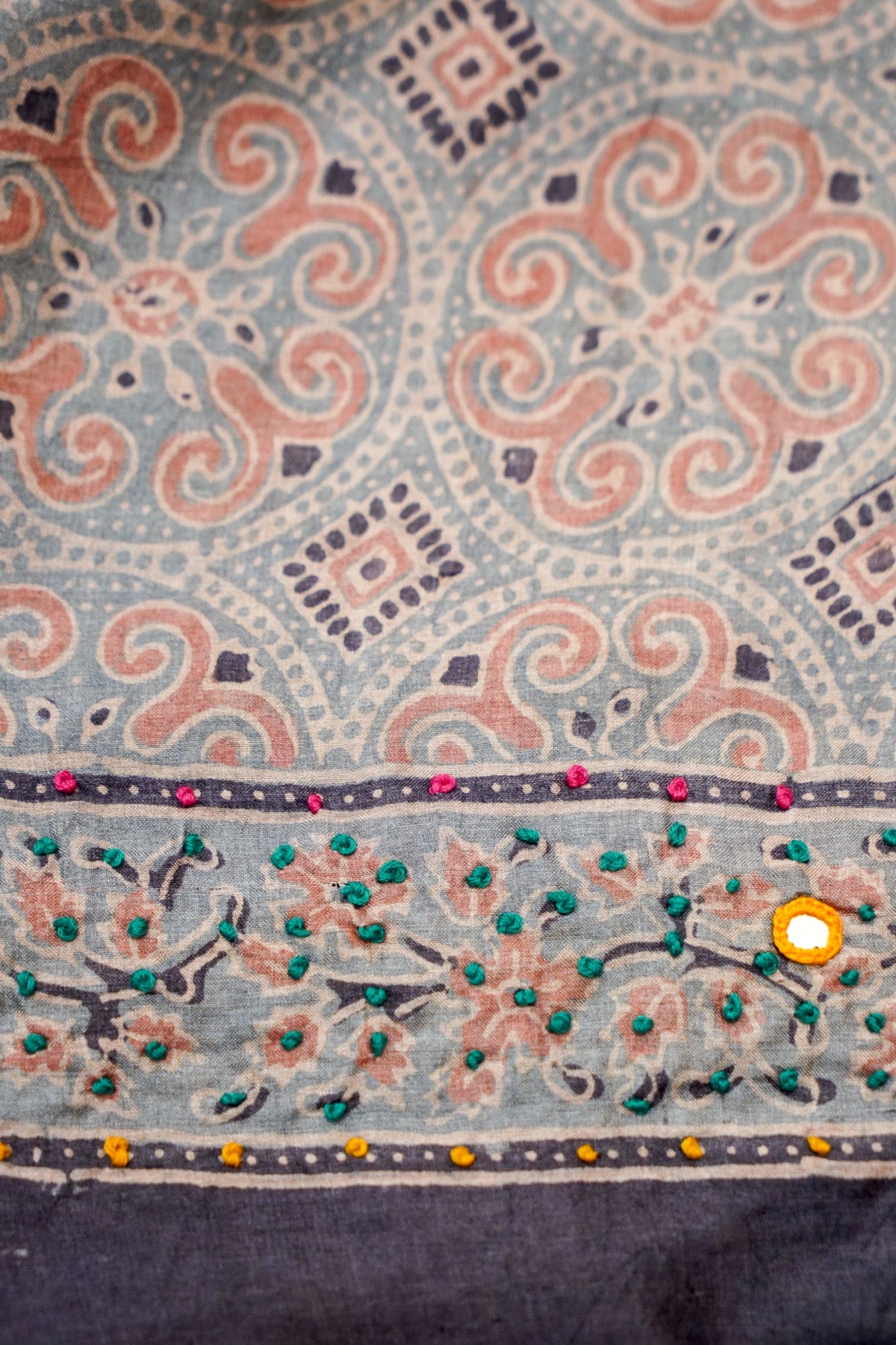 Platinum Slate Kalamkari