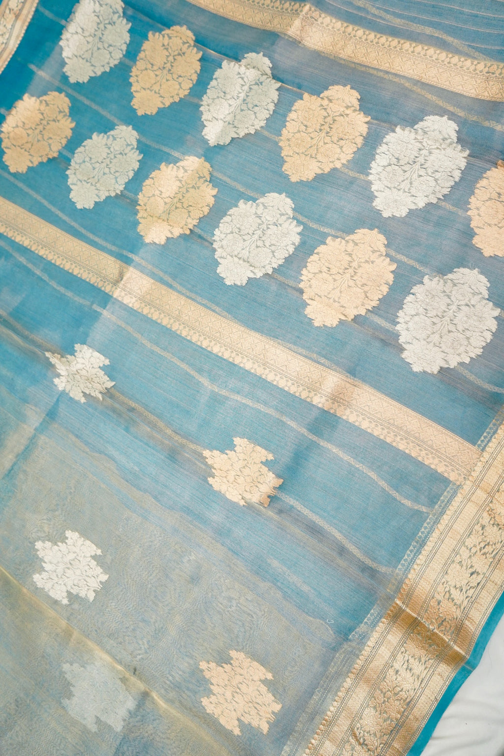 Cyan Metallic Dew Sheer