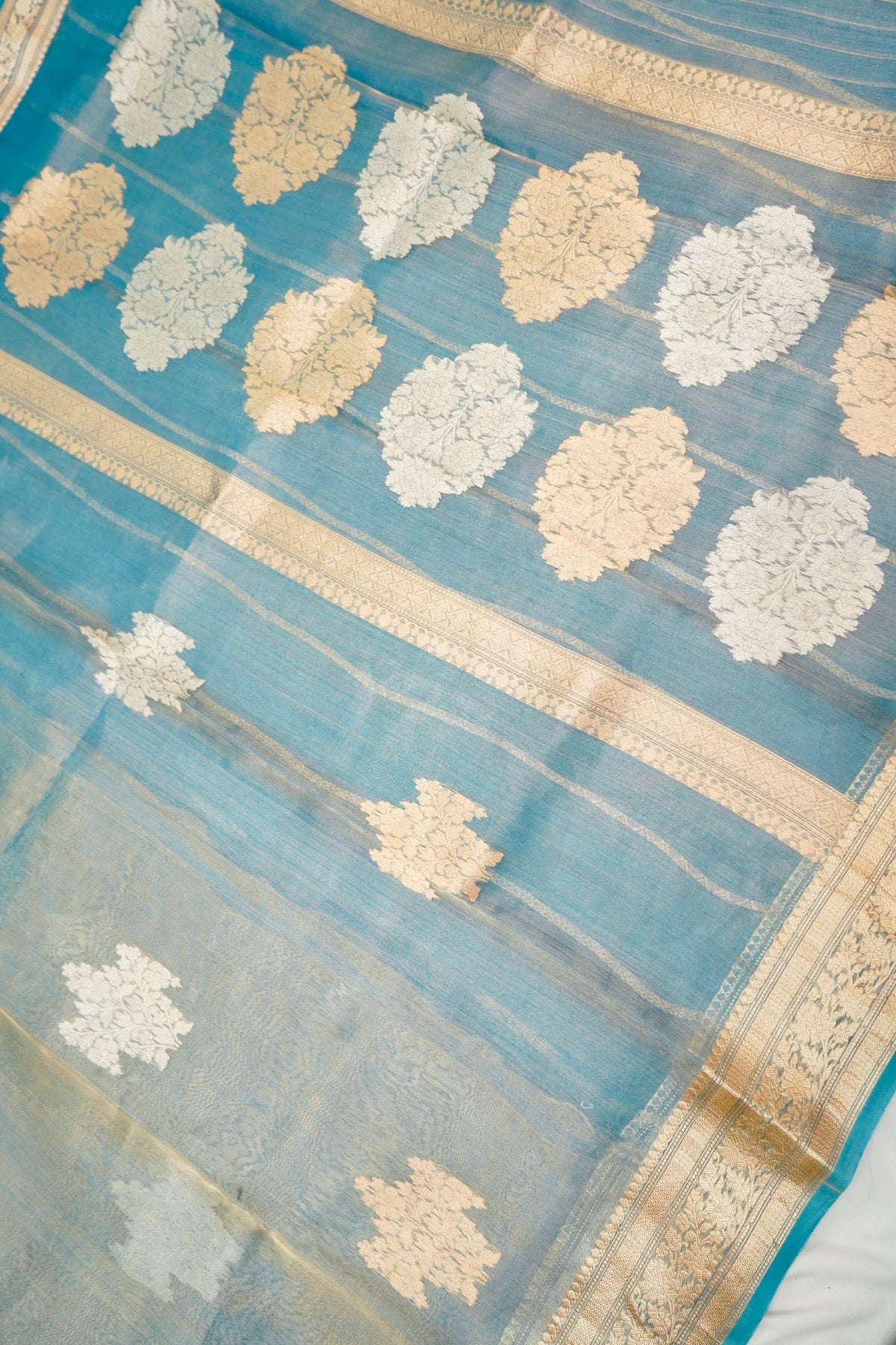 Cyan Metallic Dew Sheer