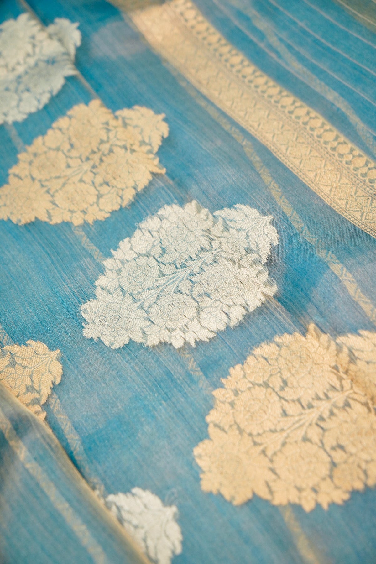 Cyan Metallic Dew Sheer