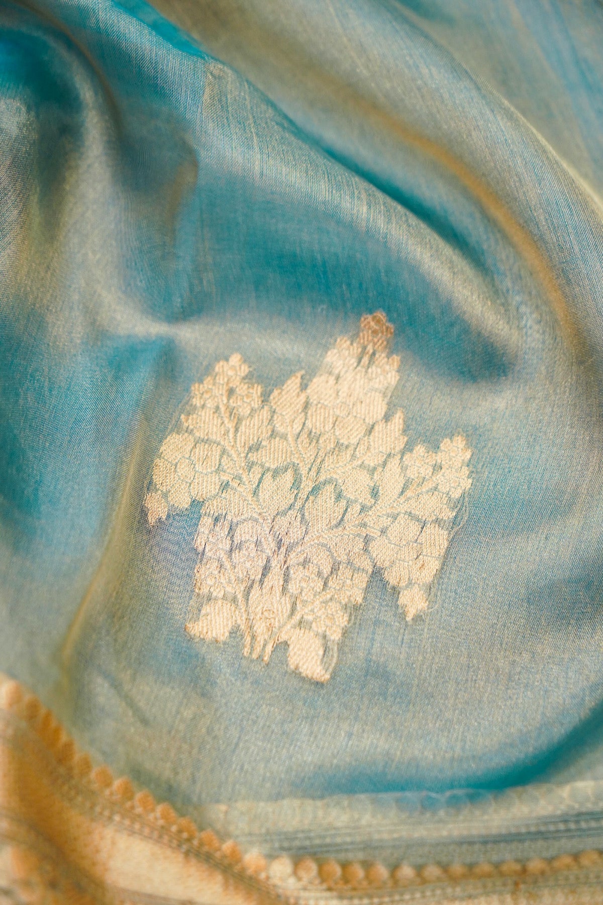 Cyan Metallic Dew Sheer
