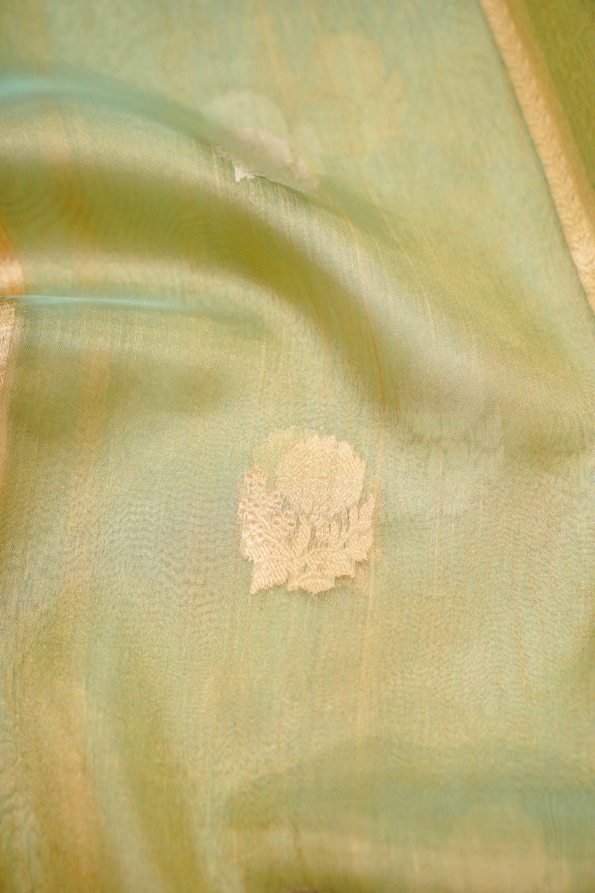 Aquamarine Shimmer Silk