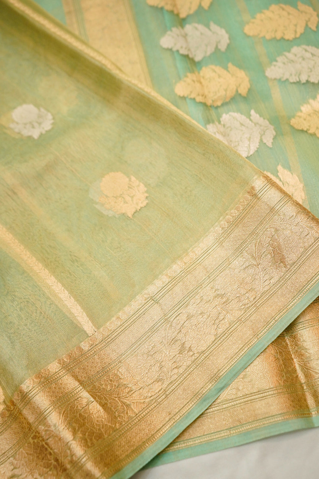 Aquamarine Shimmer Silk