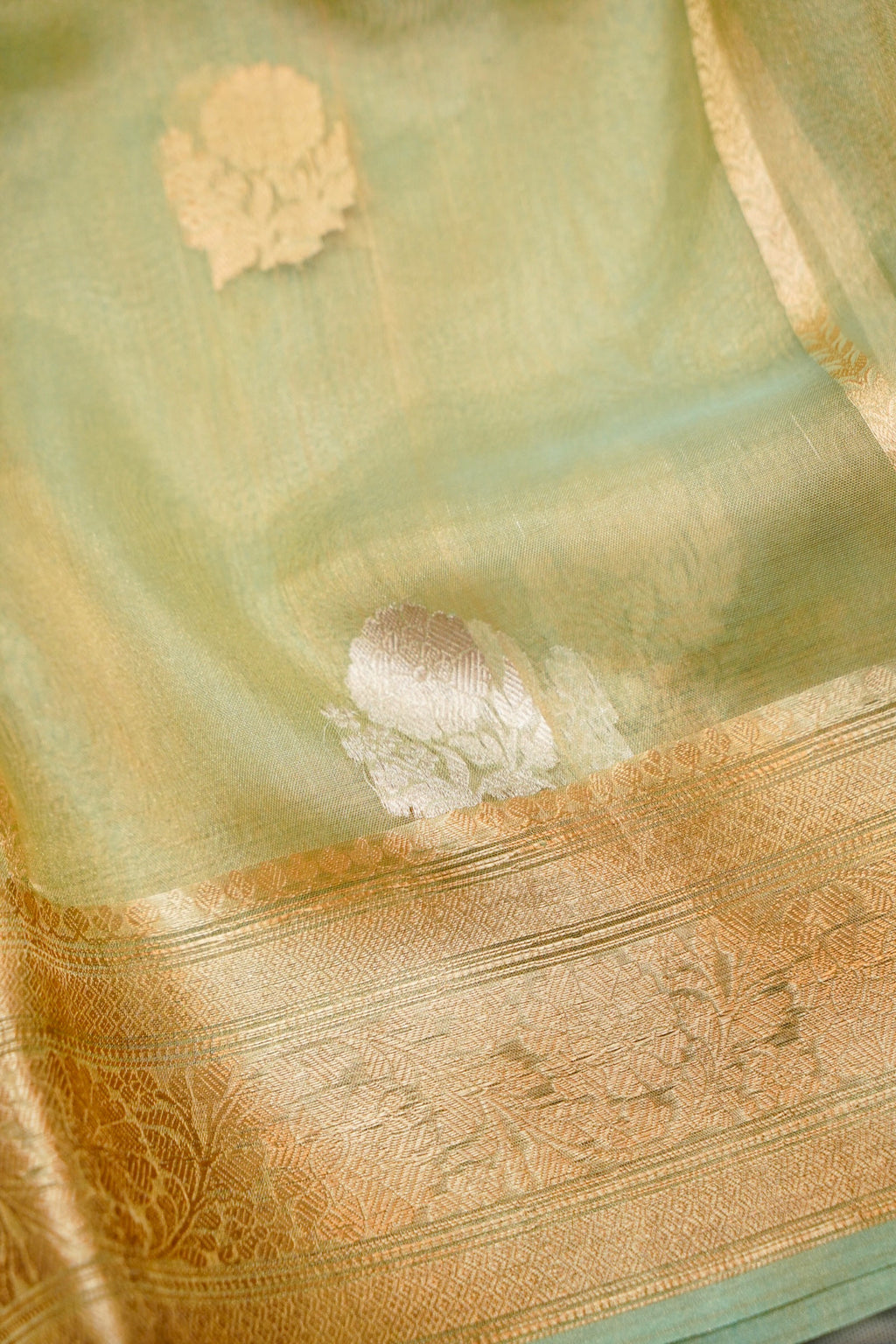 Aquamarine Shimmer Silk