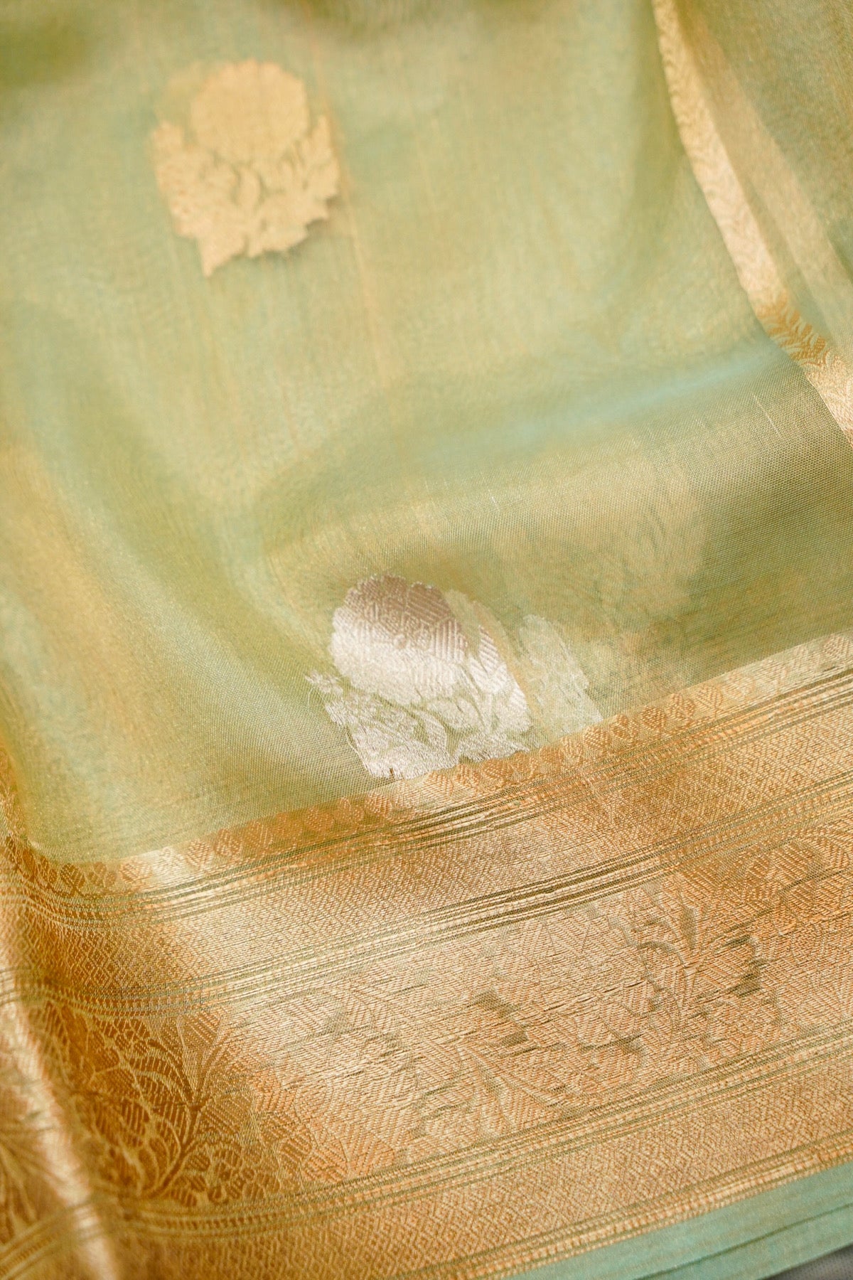 Aquamarine Shimmer Silk
