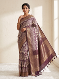 Chiffon Print Saree in voilet