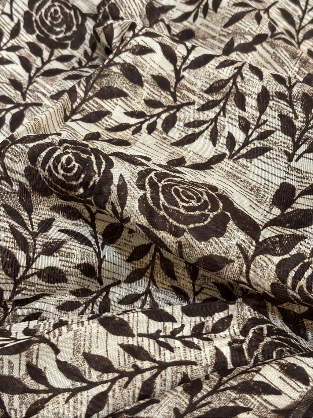 Chiffon Print Saree in coco