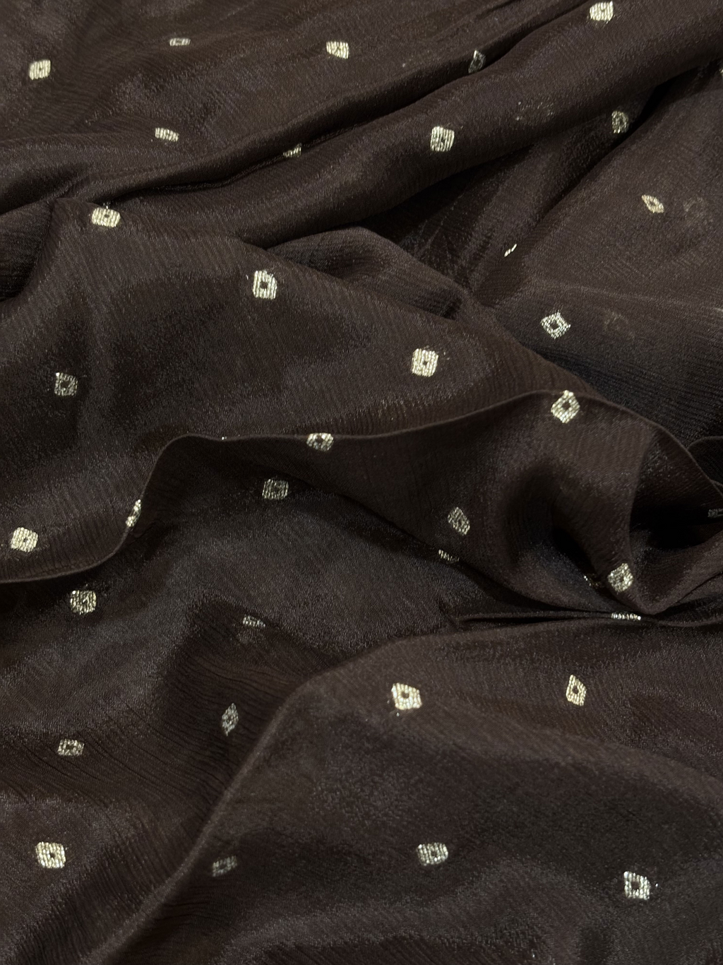 Chiffon Print Saree in coco