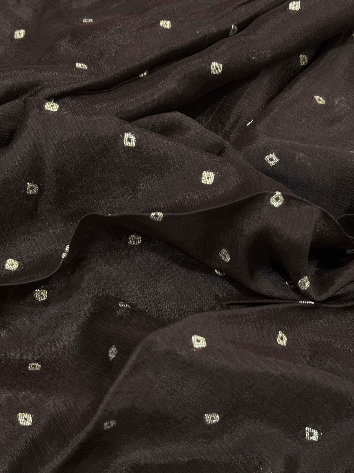 Chiffon Print Saree in coco