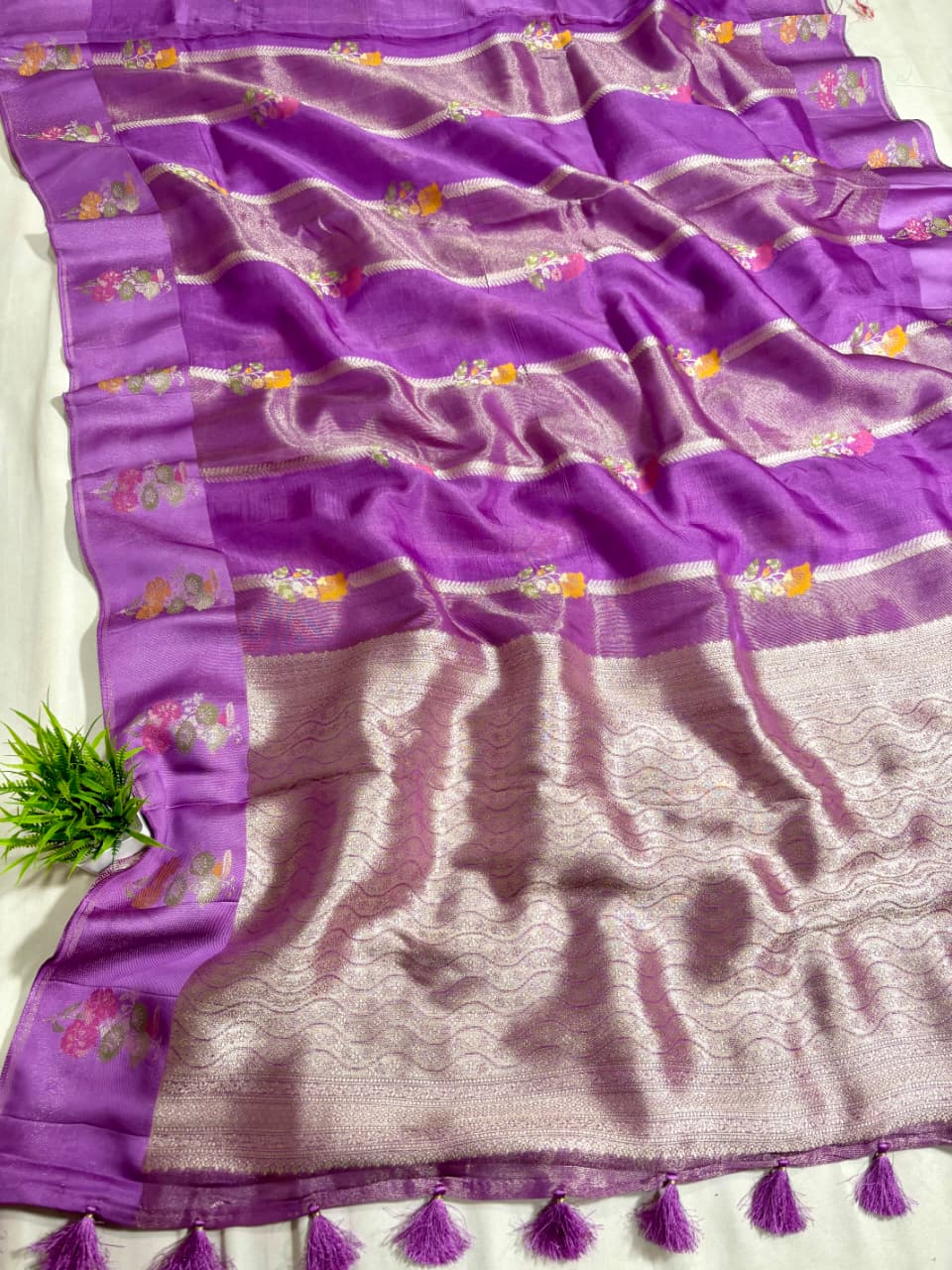 Viscose Tissue & Paithani Designer Saree