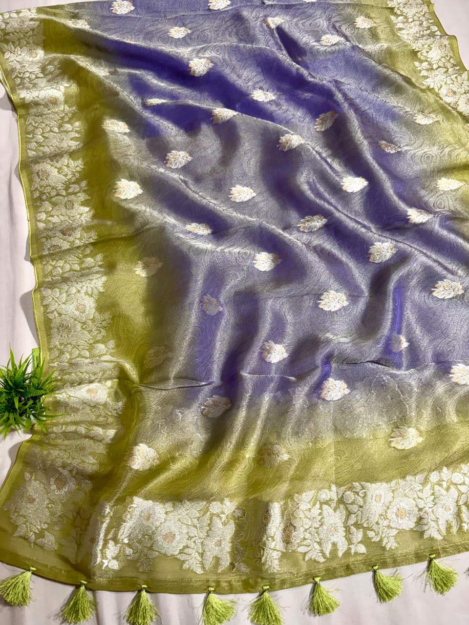Viscose Tissue & Paithani Designer Saree