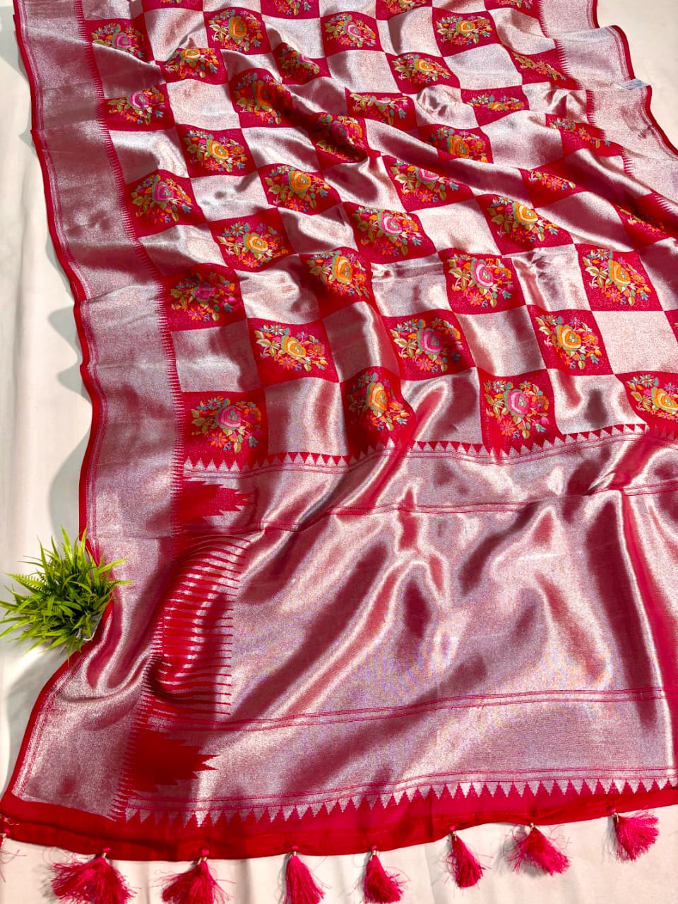 Viscose Tissue & Paithani Designer Saree