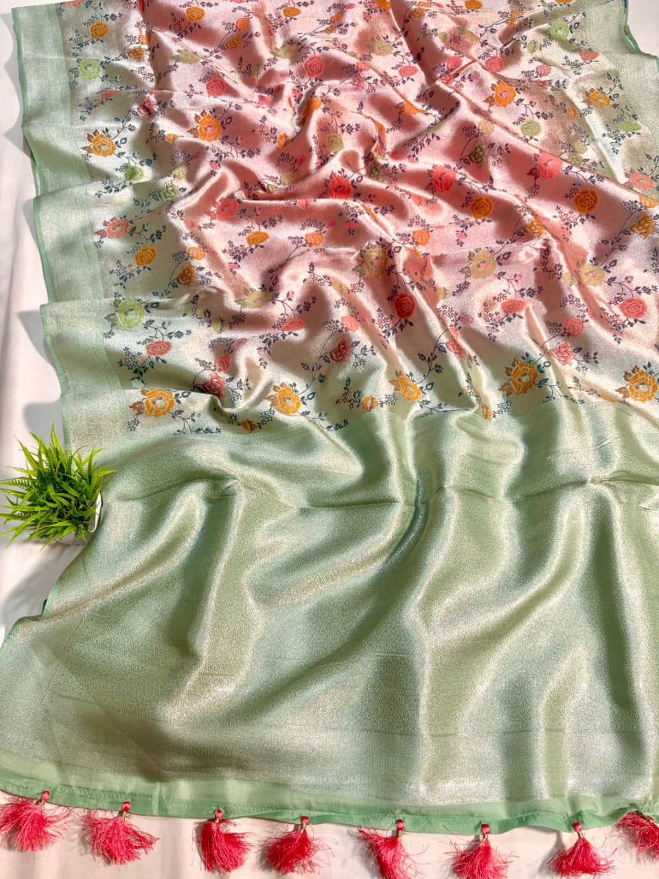 Viscose Tissue & Paithani Designer Saree