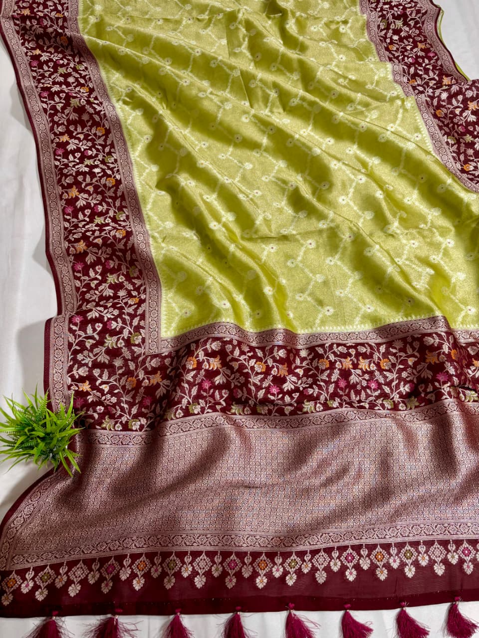 Viscose Tissue & Paithani Designer Saree