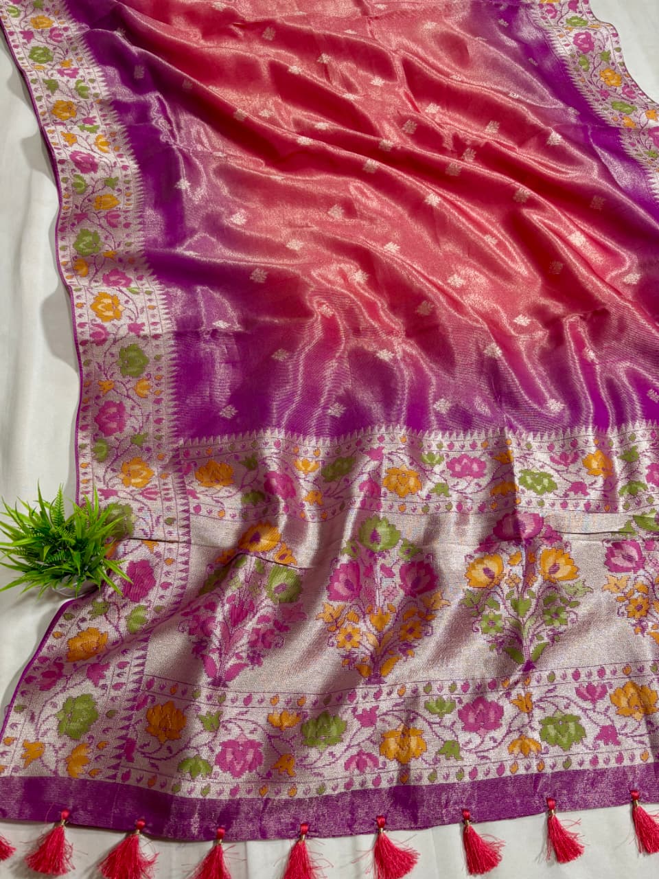 Viscose Tissue & Paithani Designer Saree