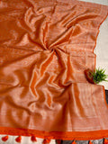 Orange Viscose Tanchoi