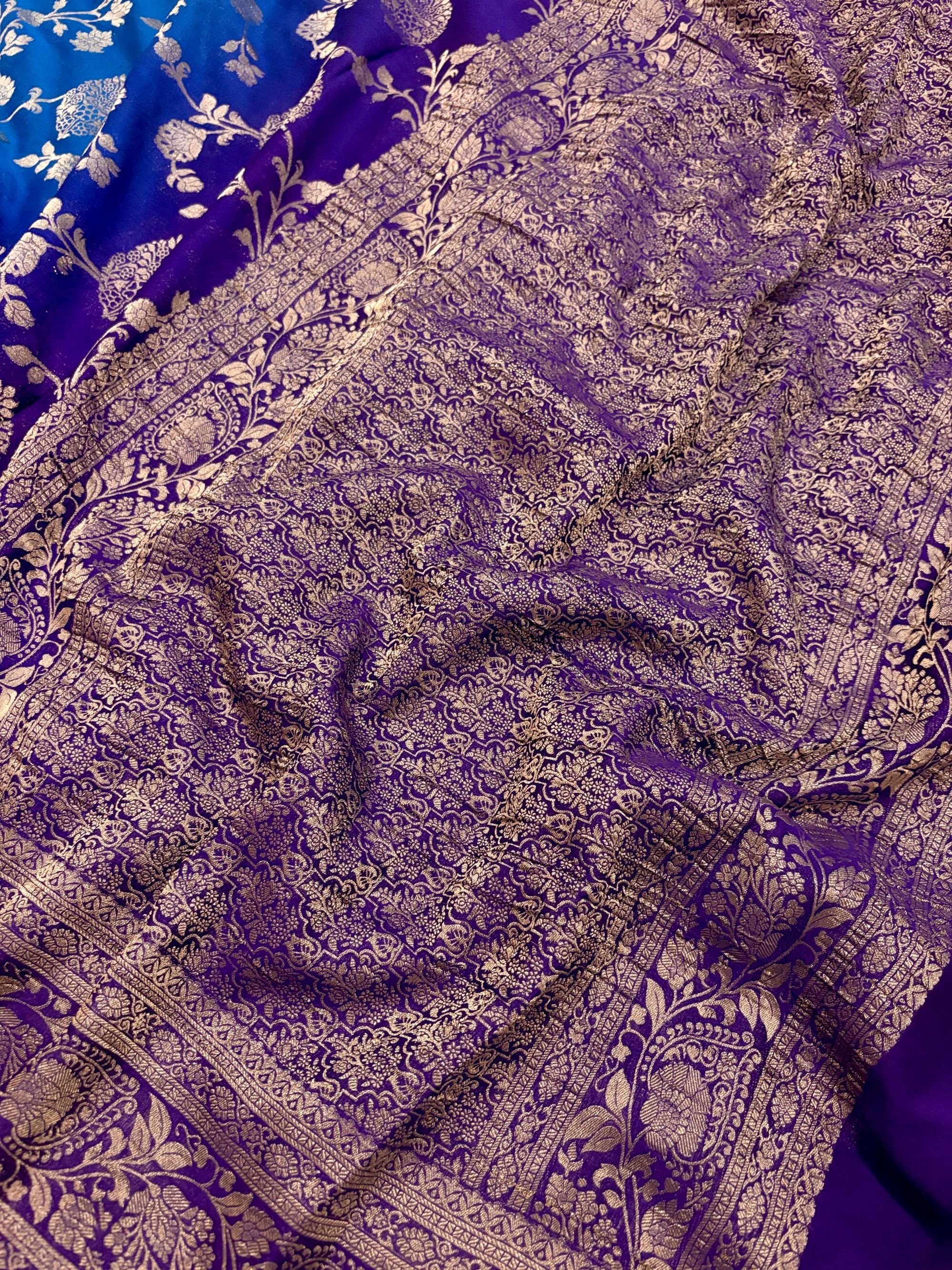 Perfect Blue Classy Saree