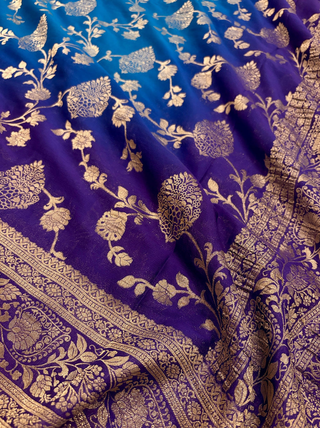 Perfect Blue Classy Saree